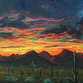 Arizona Sunset over Tucson Mountains